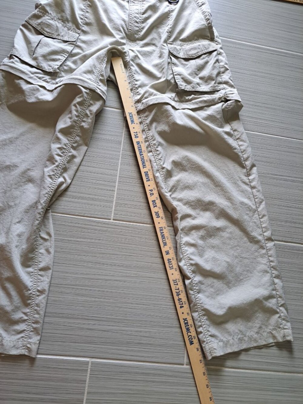 Columbia PFG Convertible Fishing Pants Omni-Shade Zip-Off Shorts Beige Women's L - Picture 13 of 15
